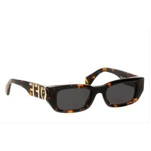 Off-White Fillmore Havana Sunglasses*Tortoise Shell*NEW with Case, Cloth, book